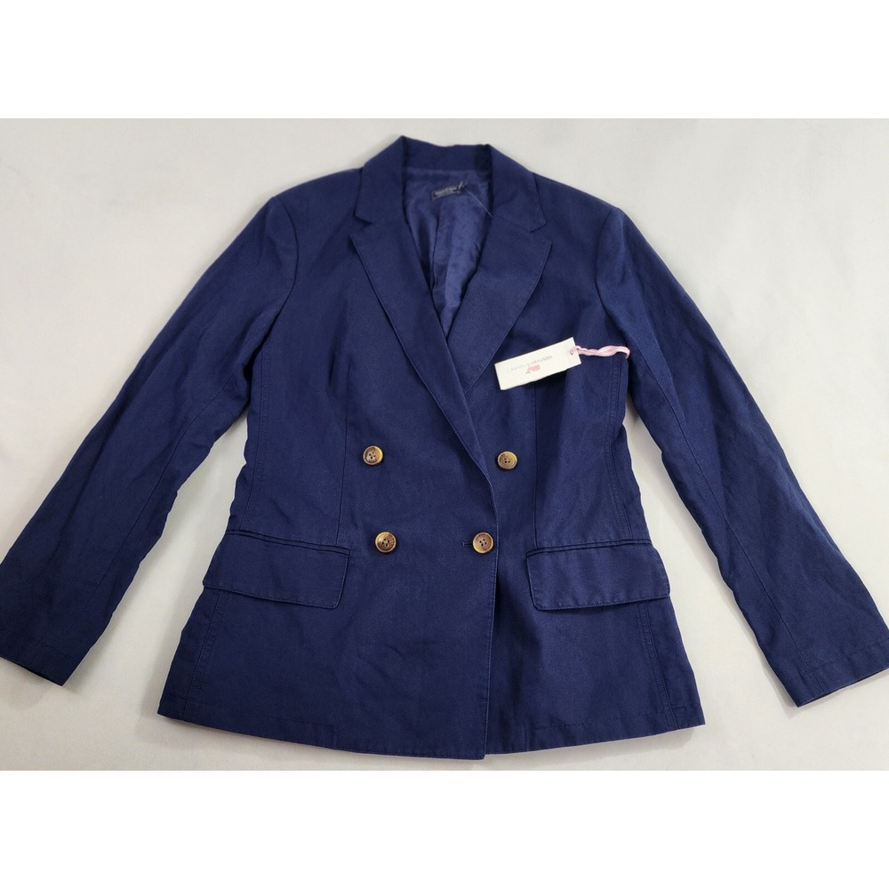 Vineyard Vines Womens Blue Double Breasted Blazer Jacket Size 6 NEW